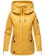 Navahoo Wekoo Damen Übergangsjacke mit Kapuze Senfgelb Muster Größe S - Gr. 36