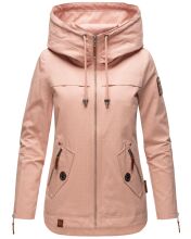 Navahoo Wekoo Damen Übergangsjacke mit Kapuze Light Rose Muster Größe S - Gr. 36