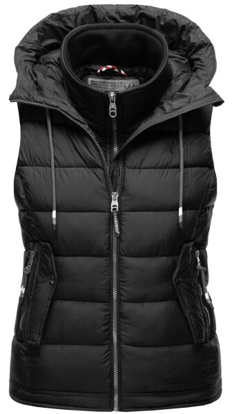 Marikoo Taisaa Damen Stepp Weste Übergangsjacke - Schwarz-Gr.XXL
