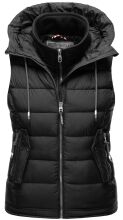 Marikoo Taisaa Damen Stepp Weste Übergangsjacke - Schwarz-Gr.XXL