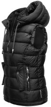 Marikoo Taisaa Damen Stepp Weste Übergangsjacke - Schwarz-Gr.3XL