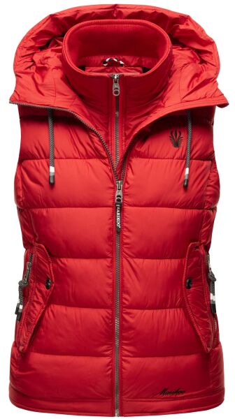 Marikoo Taisaa Damen Stepp Weste Übergangsjacke - Rot-Gr.XXL