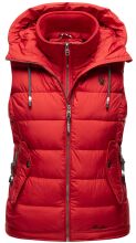 Marikoo Taisaa Damen Stepp Weste Übergangsjacke - Rot-Gr.XXL