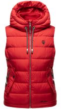 Marikoo Taisaa Damen Stepp Weste Übergangsjacke - Rot-Gr.XXL