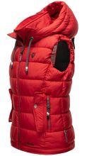 Marikoo Taisaa Damen Stepp Weste Übergangsjacke - Rot-Gr.XXL