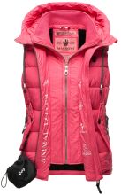 Marikoo Taisaa Damen Stepp Weste Übergangsjacke - Pink-Gr.XXL