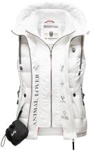 Marikoo Taisaa ladies quilted vest spring jacket - White-Gr.XS