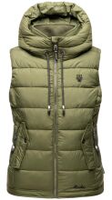 Marikoo Taisaa Damen Stepp Weste Übergangsjacke - Olive-Gr.M