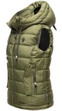 Marikoo Taisaa Damen Stepp Weste Übergangsjacke - Olive-Gr.XXL