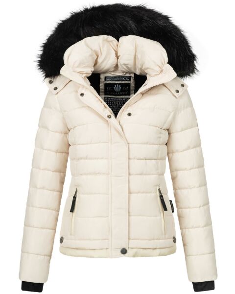 Navahoo Chloe Damen Winterjacke gefüttert Beige Größe XS - Gr. 34