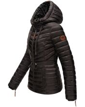 Marikoo Aniyaa Damen Steppjacke mit Kapuze Anthrazit-Gr.XS
