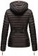 Marikoo Aniyaa Damen Steppjacke mit Kapuze Anthrazit-Gr.XS
