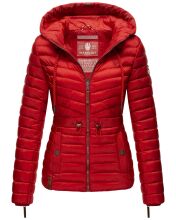 Marikoo Aniyaa Damen Steppjacke mit Kapuze Rot-Gr.XS