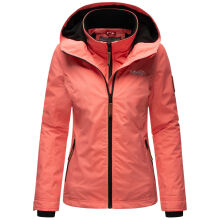 Marikoo Erdbeere Damen Übergangsjacke leicht gefüttert mit Kapuze Rosa-Coral Größe XL - Gr. 42