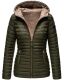 Marikoo Asraa Damen Übergangsjacke Steppjacke Olive-Gr.XS