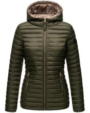 Marikoo Asraa Damen Übergangsjacke Steppjacke Olive-Gr.S