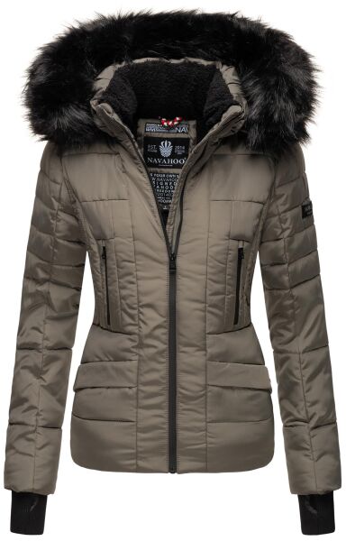 Navahoo Adele Ladies Winter Jacket Warm Lined Teddy Fur Quilted Winterjacket B361  Größe XXL - Gr. 44