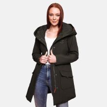 Marikoo Mayleen Damen Softshell Regenjacke mit Kapuze Olive-Gr.S