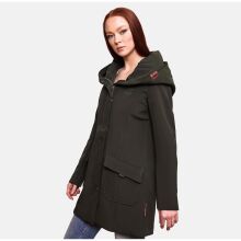 Marikoo Mayleen Damen Softshell Regenjacke mit Kapuze Olive-Gr.S