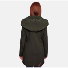Marikoo Mayleen Damen Softshell Regenjacke mit Kapuze Olive Größe XXXL - Gr. 46
