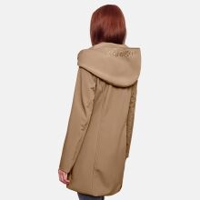 Marikoo Mayleen Damen Softshell Regenjacke mit Kapuze Taupe Größe M - Gr. 38