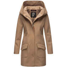 Marikoo Mayleen Damen Softshell Regenjacke mit Kapuze Taupe Größe M - Gr. 38