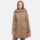 Marikoo Mayleen Damen Softshell Regenjacke mit Kapuze Taupe Größe M - Gr. 38