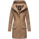 Marikoo Mayleen Damen Softshell Regenjacke mit Kapuze Taupe Größe M - Gr. 38