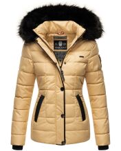 Marikoo Unique Damen gesteppte Winterjacke Beige Größe XS - Gr. 34