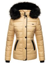 Marikoo Unique Damen gesteppte Winterjacke Beige Größe XS - Gr. 34