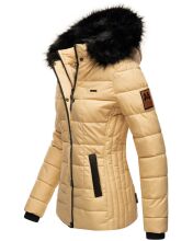 Marikoo Unique Damen gesteppte Winterjacke Beige Größe XS - Gr. 34