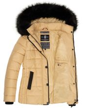 Marikoo Unique Damen gesteppte Winterjacke Beige Größe XS - Gr. 34