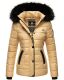Marikoo Unique Damen gesteppte Winterjacke Beige Größe XS - Gr. 34