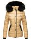 Marikoo Unique Damen gesteppte Winterjacke Beige Größe XS - Gr. 34