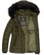 Marikoo Unique ladies quilted winter jacket with fur collar  Größe S - Gr. 36