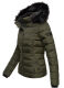 Navahoo Miamor Damen Steppjacke mit Teddyfell Olive Größe XXL - Gr. 44