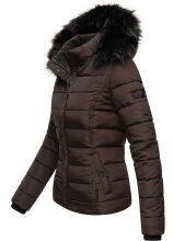 Navahoo Miamor Damen Steppjacke mit Teddyfell Choco Größe XXL - Gr. 44