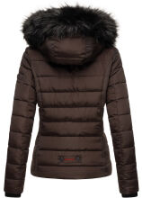 Navahoo Miamor Damen Steppjacke mit Teddyfell Choco Größe XXL - Gr. 44