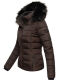 Navahoo Miamor Damen Steppjacke mit Teddyfell Choco Größe XXL - Gr. 44