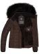 Navahoo Miamor Damen Steppjacke mit Teddyfell Choco Größe XXL - Gr. 44