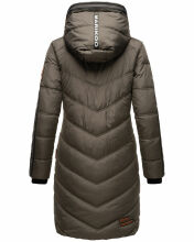 Marikoo Armasa lange Damen Winter Steppjacke Anthrazit Größe XL - Gr. 42