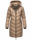 Marikoo Armasa lange Damen Winter Steppjacke Taupe Grey Größe L - Gr. 40