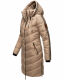 Marikoo Armasa lange Damen Winter Steppjacke Taupe Grey Größe L - Gr. 40