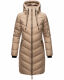 Marikoo Armasa lange Damen Winter Steppjacke Taupe Grey Größe XXL - Gr. 44