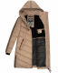 Marikoo Armasa lange Damen Winter Steppjacke Taupe Grey Größe XXL - Gr. 44