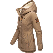 Marikoo Bikoo ladies winter jacket with hood Taupe Größe S - Gr. 36