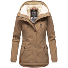 Marikoo Bikoo ladies winter jacket with hood Taupe Größe M - Gr. 38