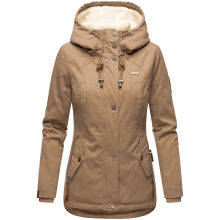Marikoo Bikoo ladies winter jacket with hood Taupe Größe L - Gr. 40