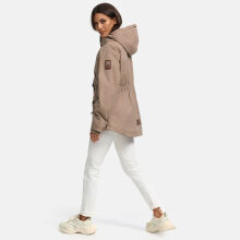 Marikoo Bikoo Damen gefütterte Winterjacke mit Teddyfell Taupe Größe XXL - Gr. 44