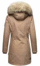 Navahoo Cristal Damen Winterjacke Parka mit Kunstfell Taupe Grey Gr.L